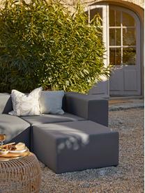 Outdoor-Sofa-Hocker Simon, Bezug: 88% Polyester, 12% Polyet, Gestell: Siebdruckplatte, wasserfe, Dunkelgrau, B 75 x H 42 cm