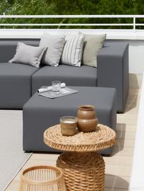 Outdoor-Sofa-Hocker Simon, Bezug: 88% Polyester, 12% Polyet, Gestell: Siebdruckplatte, wasserfe, Dunkelgrau, B 75 x H 42 cm