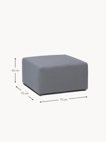 Outdoor-Sofa-Hocker Simon, Bezug: 88% Polyester, 12% Polyet, Gestell: Siebdruckplatte, wasserfe, Dunkelgrau, B 75 x H 42 cm