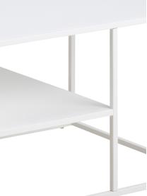 Metall-Couchtisch Neptun, Metall, pulverbeschichtet, Weiß, B 90 x T 60 cm