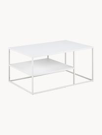Metall-Couchtisch Neptun, Metall, pulverbeschichtet, Weiß, B 90 x T 60 cm