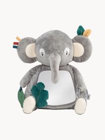 Activiteit speeltje Finley the Elephant, Bekleding: 90% polyester, 10% katoen, Grijstinten, meerkleurig, B 23 x H 31 cm
