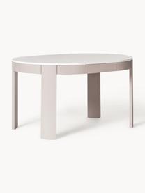 Mesa de comedor extensible Samos, 100-140 x 75 cm, Tablero: tablero de fibra de densi, Patas: madera de haya maciza, Beige claro, beige, An 100/140 x F 100 cm