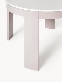 Kulatý rozkládací jídelní stůl Samos, Světle béžová, béžová, Š 100/140 cm, H 100 cm