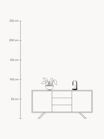 Lámpara de mesa pequeña regulable Carrie, portátil, Pantalla: vidrio opalino, Estructura: aluminio recubierto, Blanco, negro, Ø 14 x Al 25 cm