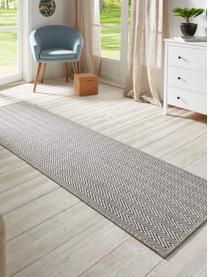 Alfombra de interior/exterior Nature, 100% polipropileno, Gris, blanco, An 80 x L 250 cm