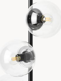 Stehlampe Casey aus Glas, Schwarz, H 170 cm