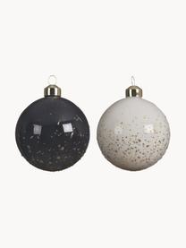 Vianočné ozdoby Spotty, 4 ks, Čierna, biela, odtiene zlatej, Ø 8 cm