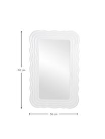 Miroir mural avec cadre tendance Huntington, Blanc, Larg. 50 x haut. 80 cm