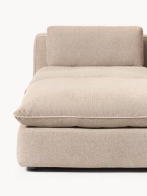 Modulares XL-Ecksofa Felix mit Hocker, Bezug: 100 % Polyester Der strap, Gestell: Massives Kiefern- und Fic, Füße: Kunststoff Dieses Produkt, Webstoff Beige, B 300 x T 250 cm