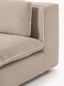 Modulares XL-Ecksofa Felix mit Hocker, Bezug: 100 % Polyester Der strap, Gestell: Massives Kiefern- und Fic, Webstoff Beige, B 300 x T 250 cm