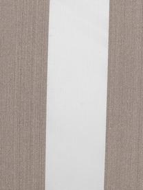 Gestreepte outdoor kussenhoes Santorin in grijs/wit, 100% polypropyleen, Taupe, wit, B 40 x L 60 cm