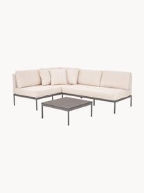 Garten-Lounge-Set Linden, 2-tlg., Bezug: 100% Polyester Der hochwe, Gestell: Metall, pulverbeschichtet, Tischplatte: Polystyrol, Gestell: Metall, pulverbeschichtet, Dunkelgrau, Beige, Set mit verschiedenen Größen