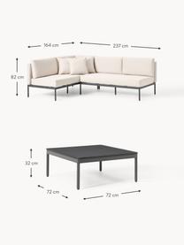 Garten-Lounge-Set Linden, 2-tlg., Bezug: 100 % Polyester Der hochw, Gestell: Metall, pulverbeschichtet, Tischplatte: Polystyrol, Gestell: Metall, pulverbeschichtet, Dunkelgrau, Beige, Set mit verschiedenen Grössen