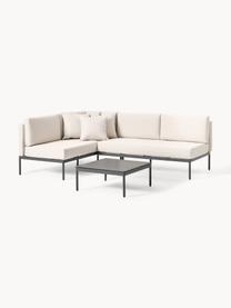 Garten-Lounge-Set Linden, 2-tlg., Bezug: 100 % Polyester Der hochw, Gestell: Metall, pulverbeschichtet, Tischplatte: Polystyrol, Gestell: Metall, pulverbeschichtet, Dunkelgrau, Beige, Set mit verschiedenen Grössen