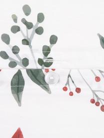 Pościel z perkalu Carol, Biały, czerwony, zielony, 240 x 220 cm