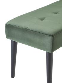 Panca in velluto Glory, Rivestimento: velluto di poliestere Con, Piedini: metallo verniciato a polv, Velluto verde scuro, Larg. 95 x Alt. 45 cm