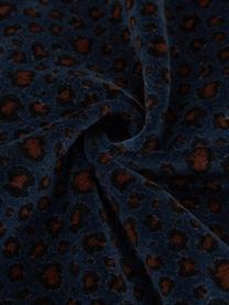 Kussen Leopard, met vulling, Blauw, zwart, beige, 45 x 45 cm