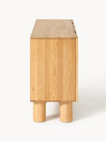 Aparador de madera de roble Cadi, Madera de roble aceitada, An 160 x Al 80 cm