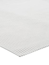Stoffservietten Streifen aus Leinengemisch, 6 Stück, Weiss, Grau, B 45 x L 45 cm