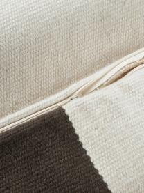 Housse de coussin 50x50 avec décoration abstraite Aylin, 85 % laine, 15 % coton, Tons bruns, larg. 50 x long. 50 cm
