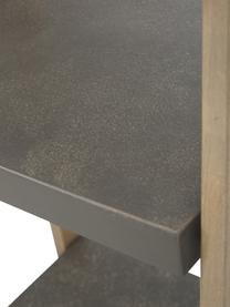 Leiterregal Lomborg, Rahmen: Eichenholz, naturbelassen, Eichenholz, Grau, 43 x 136 cm