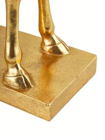 Große Design Tischlampe Epigaea mit Leinenschirm, Lampenfuß: Polyresin, Lampenschirm: Leinen, Goldfarben, Weiß, B 35 x H 70 cm
