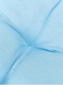 Einfarbiges Sitzkissen Panama in Hellblau, Bezug: 50% Baumwolle, 45% Polyes, Hellblau, B 45 x L 45 cm