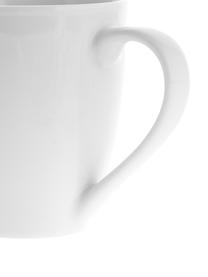 Porzellan-Tassen Delight, 4 Stück, Porzellan, Weiß, Ø 9 x H 10 cm, 350 ml