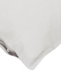 Poszewka na poduszkę z bawełny z efektem sprania Arlene, 2 szt., Jasny szary, S 40 x D 80 cm