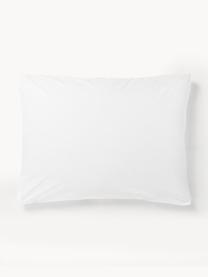 Taie d'oreiller en percale de coton avec sapins Darina, Blanc, vert, gris, larg. 50 x long. 70 cm