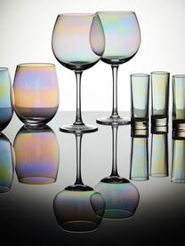 Verre à vin effet nacre Iridescent , 2 pièces, Verre, Transparent, Ø 9 x haut. 22 cm