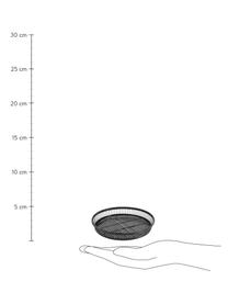 Rond bamboe dienblad Bila in zwart, Ø 37 cm, Bamboe, Zwart, Ø 37 cm