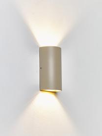Outdoor wandlamp Rold, Lamp: metaal, gecoat, Diffuser: glas, Beige, Ø 9 x H 16 cm