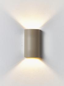 Outdoor wandlamp Rold, Lamp: metaal, gecoat, Diffuser: glas, Beige, Ø 9 x H 16 cm