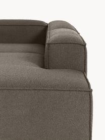 Narożna sofa modułowa Bouclé XL Lennon, Tapicerka: Bouclé (100% poliester) D, Stelaż: lite drewno sosnowe, skle, Nogi: tworzywo sztuczne Ten pro, Greige Bouclé, S 329 x G 269 cm, lewostronna