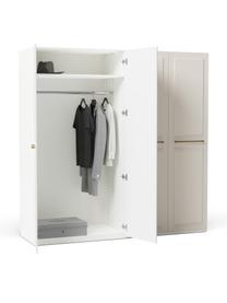 Modularer Drehtürenschrank Charlotte, 200 cm Breite, mehrere Varianten, Korpus: Spanplatte, FSC-zertifizi, Beige, Classic Interior, B 200 x H 200 cm