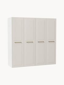 Modularer Drehtürenschrank Charlotte, 200 cm Breite, mehrere Varianten, Korpus: Spanplatte, FSC-zertifizi, Beige, Classic Interior, B 200 x H 200 cm