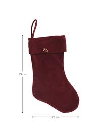 Chaussette de Saint-Nicolas Mistle, Coton, Rouge rouille, larg. 23 x haut. 39 cm