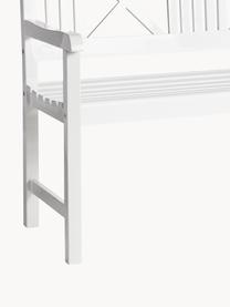 Grand banc de jardin en bois Rosenborg, Bois d'acajou, laqué, Bois de teck, blanc laqué, larg. 150 x haut. 89 cm