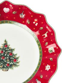 Súprava tanierov z porcelánu Toy's Delight, 2 osoby (6 dielov), Premium porcelán, Biela, červená, vzorovaná, Súprava s rôznymi veľkosťami