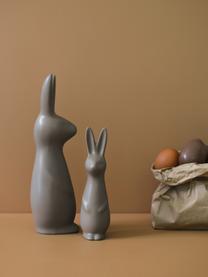 Adorno de Pascua en forma de conejo Swedish, Al 27 cm, Cerámica, Gris pardo mate, Ø 8 x Al 27 cm