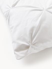 Funda de almohada de percal en look origami Brody, Blanco, An 45 x L 110 cm