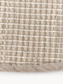 Tapis rond en laine tissé main Amaro, 67 % laine (certifiée RWS), 33 % coton

Les tapis en laine peuvent perdre des fibres lors des premières semaines et des peluches peuvent se former, ce phénomène est naturel et diminue à mesure de votre usage et du temps, Beige clair, blanc crème, Ø 150 cm (taille M)