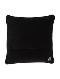 Coussin 45x45 design brodé Soothe, Noir, rouge, blanc, larg. 45 x long. 45 cm