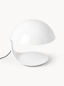 Tischlampe Cobra mit drehbarem Lampenschirm, Kunststoff, lackiert, Weiß, Ø 40 x H 40 cm