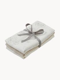 Set de pañales de tela Dandelion, 3 uds., 100% algodón ecológico con certificado GOTS, Crema y beige estampado, An 70 x L 70 cm