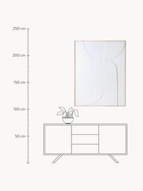 Decoración de pared en relive Betido, Tablero: tablero de fibra, Blanco, madera de fresno, An 100 x Al 123 cm