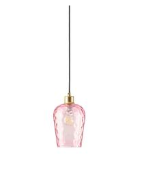 Lampa wisząca Rania, Blady różowy, złoty, Ø 14 x W 20 cm