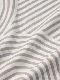 Katoenen dekbedovertrek Arcs, Weeftechniek: renforcé Draaddichtheid 1, Beige, wit, B 200 x L 200 cm